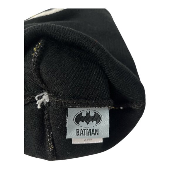 DC Comics Batman Winter Knit Pom Beanie Hat – Black Yellow White Fair Isle – One - Picture 3 of 5